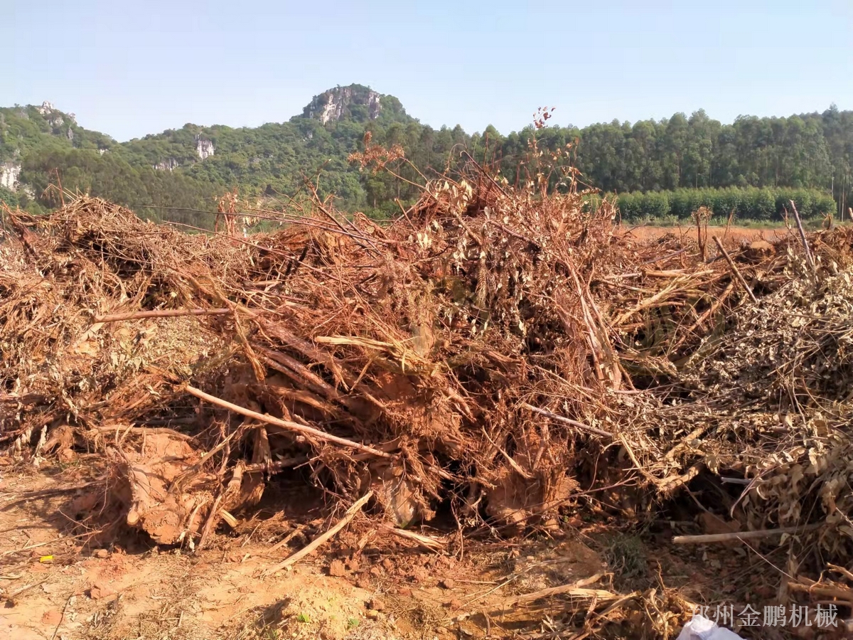 郑州金鹏树根粉碎机处理大块硬质木料